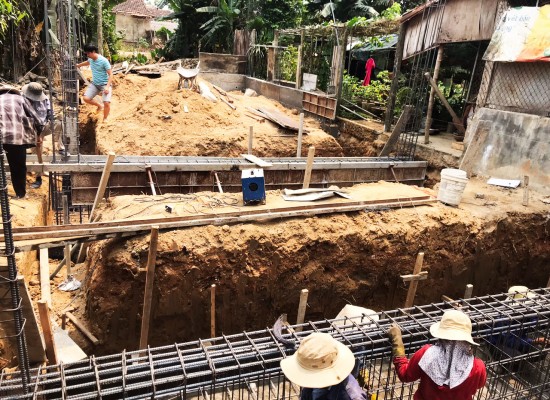 Thi công nhà anh Đông, chị Nga - Sơn Tịnh