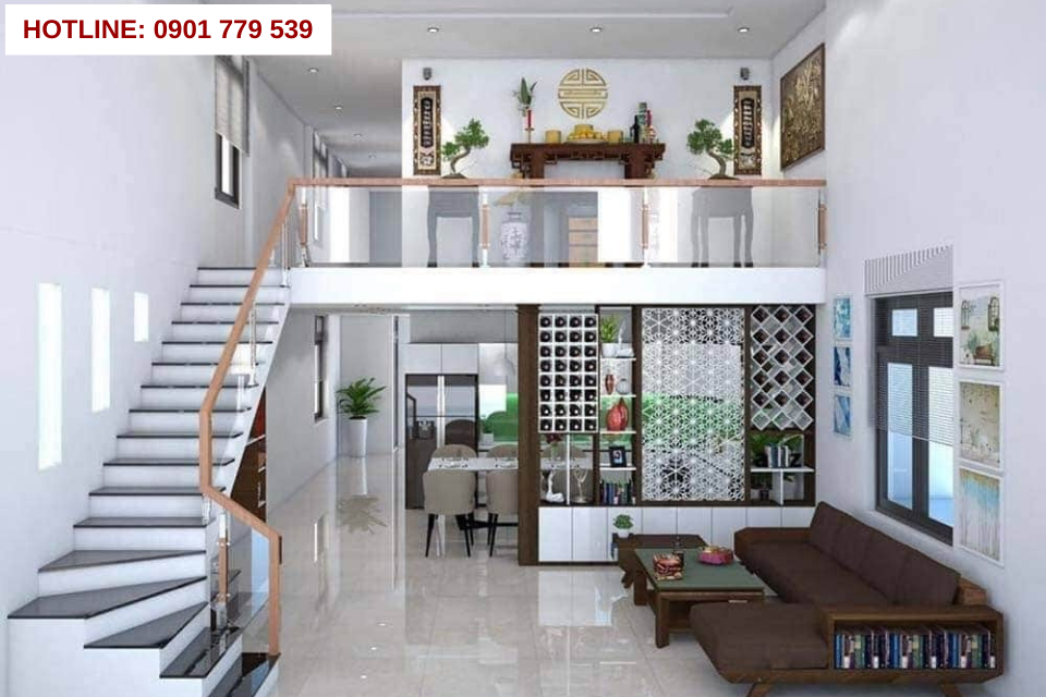 Mẫu nhà đẹp cấp 4 có gác lửng 2