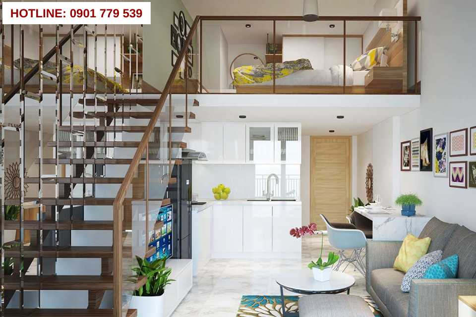 Mẫu nhà đẹp cấp 4 có gác lửng 9