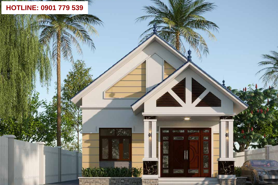 Mẫu nhà đẹp cấp 4 mái thái 4
