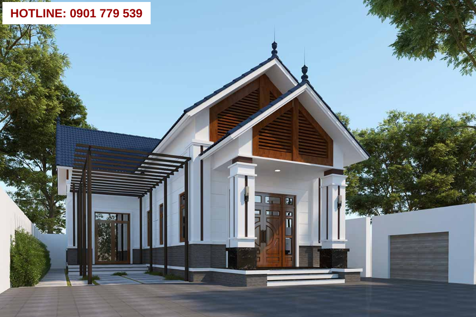 Mẫu nhà đẹp cấp 4 mái thái 5