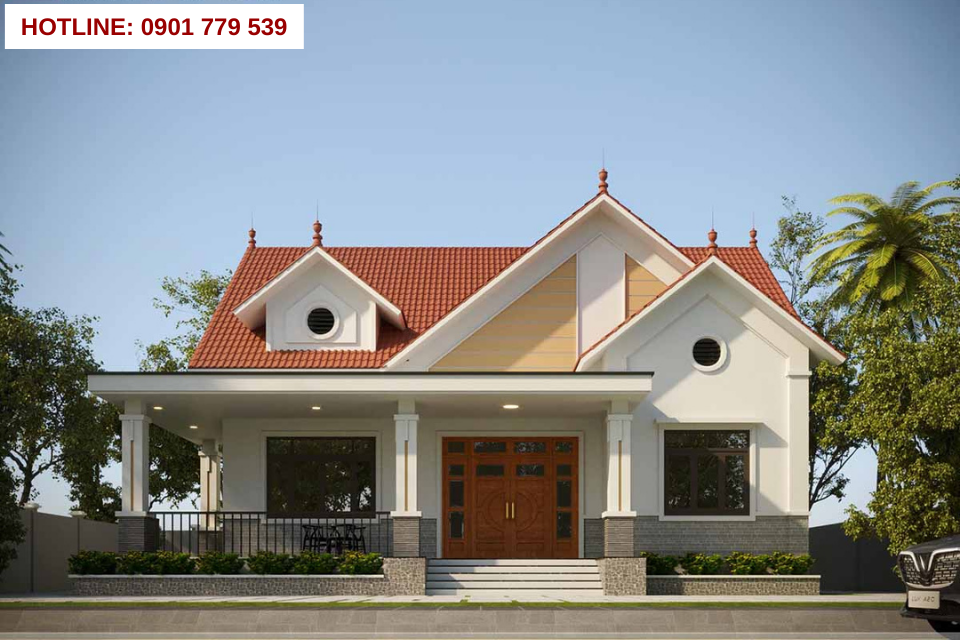 Mẫu nhà đẹp cấp 4 mái thái 6