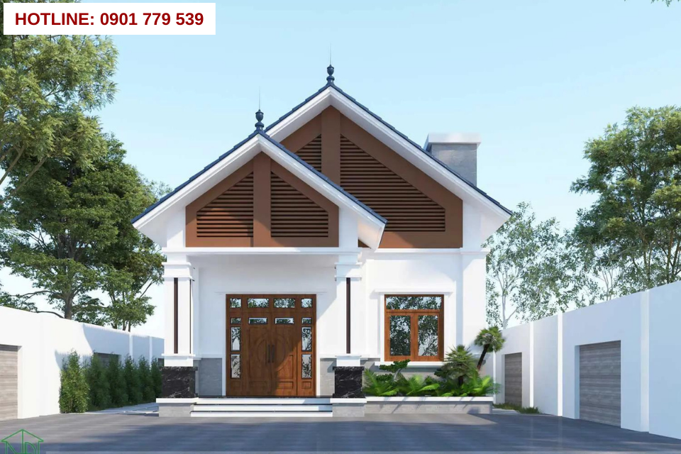 Mẫu nhà đẹp cấp 4 mái thái 7