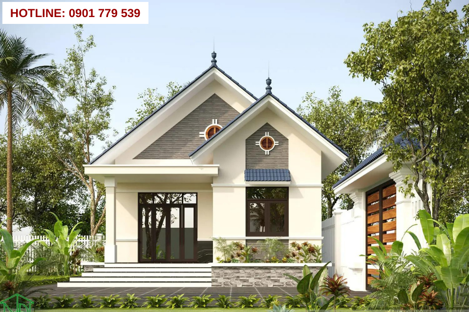 Mẫu nhà đẹp cấp 4 mái thái 8