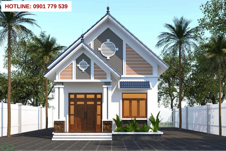 Mẫu nhà đẹp cấp 4 mái thái 9