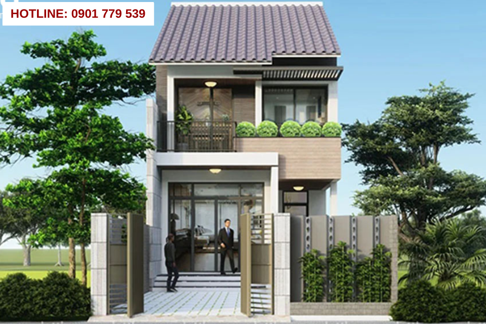 Thiết kế nhà ống 2 tầng 1