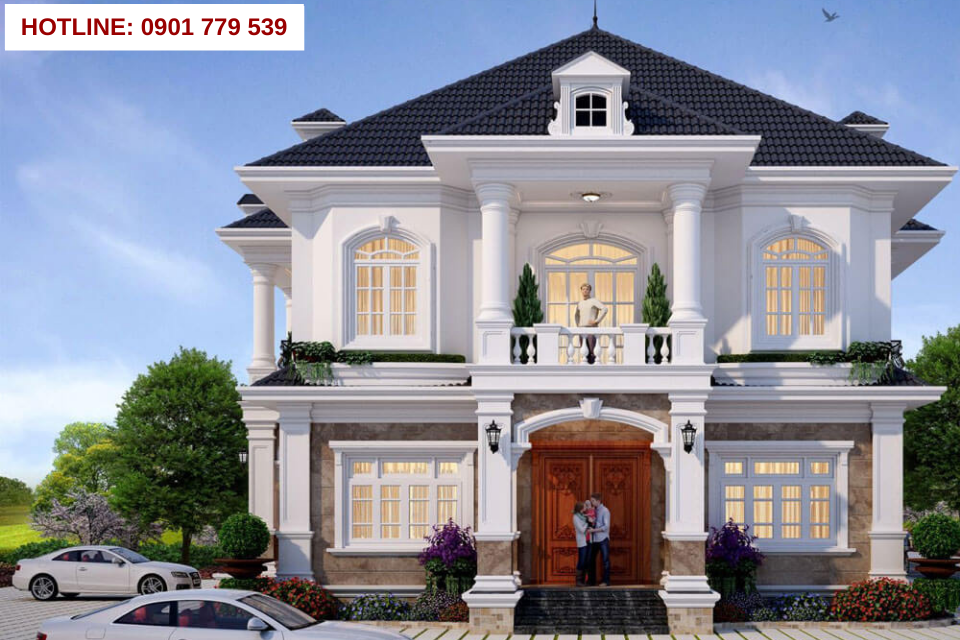 Thiết kế nhà 2 tầng đẹp mái nhật 6