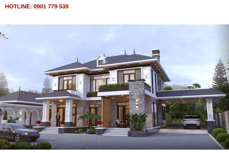Thiết kế nhà 2 tầng đẹp mái nhật 7