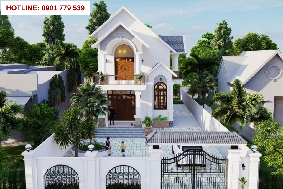 Thiết kế nhà 2 tầng đẹp mái thái 10
