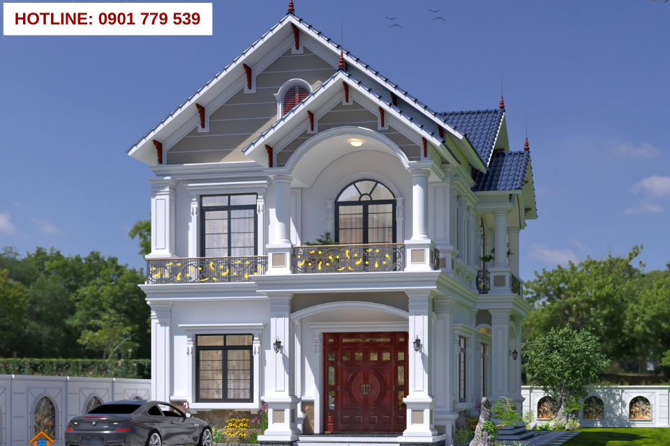 Thiết kế nhà 2 tầng đẹp mái thái 4